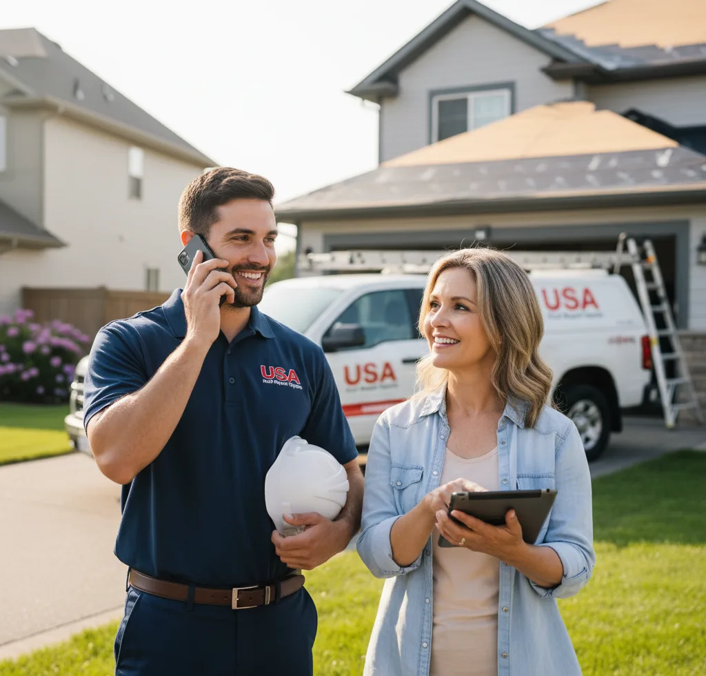 USA Roof Repair Experts customer support in Roseville